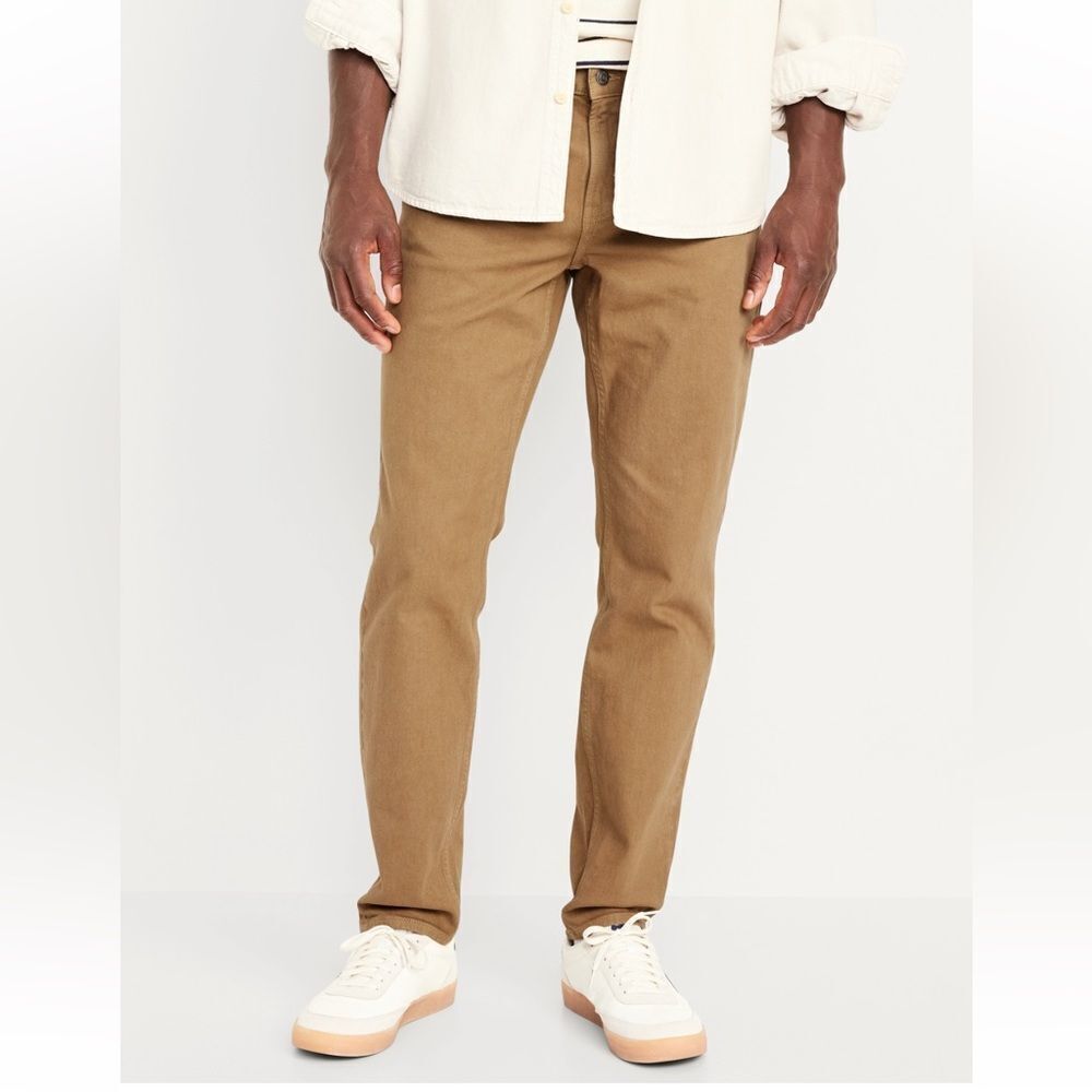 Men's Old Navy Athletic Built in Flex Chino Khaki Pants Tan Size 30x30